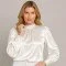 Stretch Satin Fabric Ecru - (Fashion Fabrics)