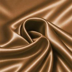 Stretch Satin Fabric Khaki Brown