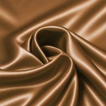 Tessuto Di Raso Stretch Marrone Kaki