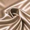 Stretch Satijn Stof Licht Beige - (Modestoffen)