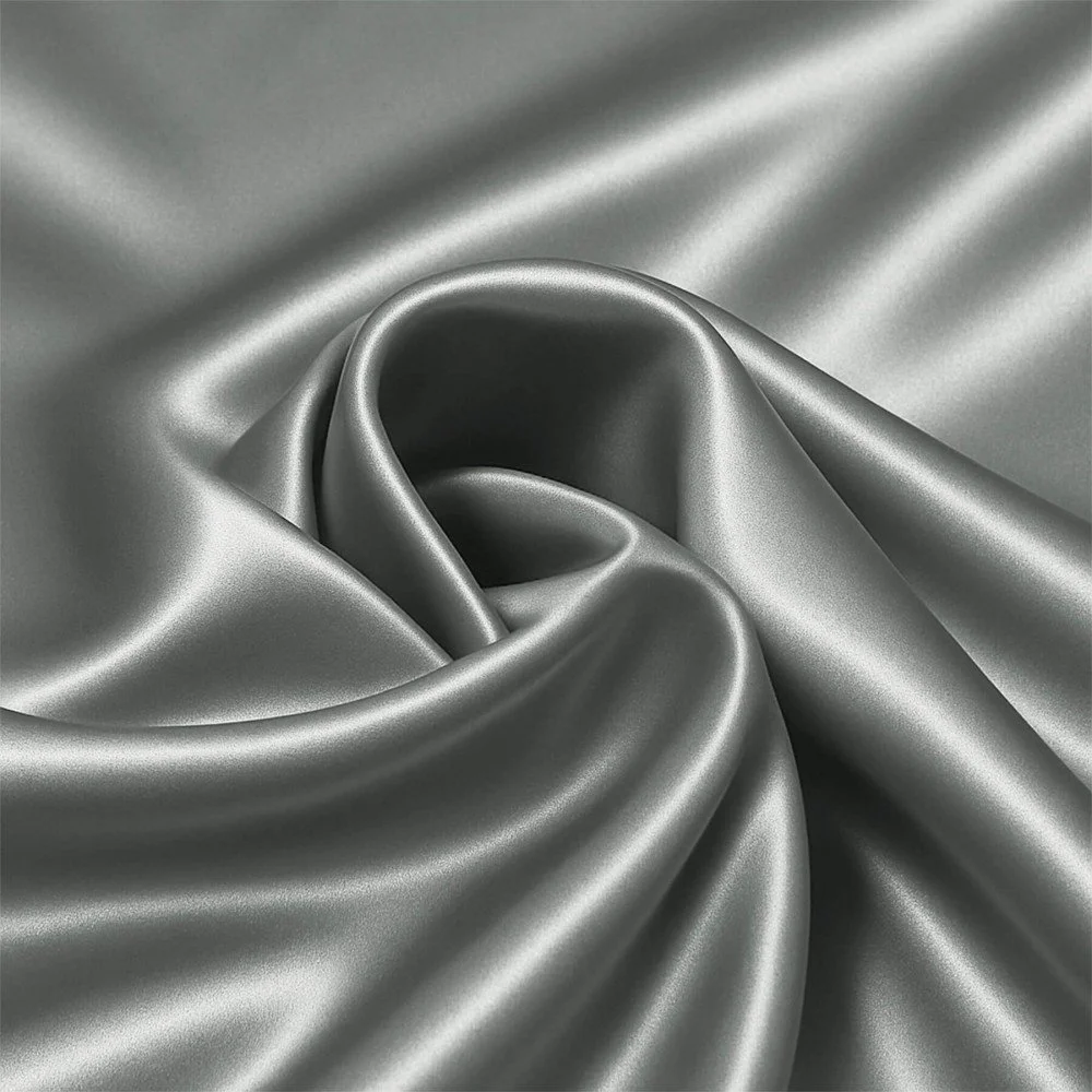 Stretch Satin Fabric Light Grey Stretch Satin Fabric Light Grey