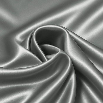 Tissu Satin Stretch Gris Clair