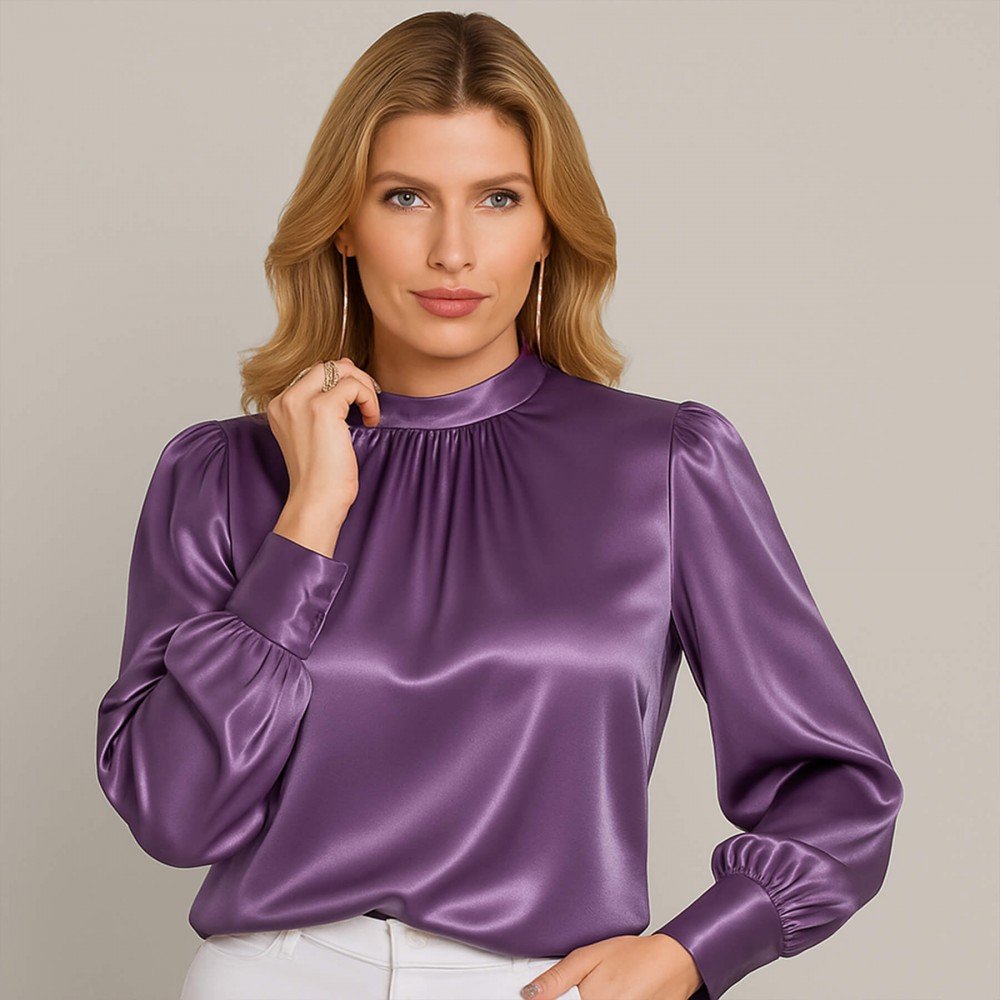 Stretch Satin Fabric (Double-Sided) Mauve Stretch Satin Fabric (Double-Sided) Mauve