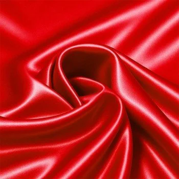 Tessuto Di Raso Stretch Rosso