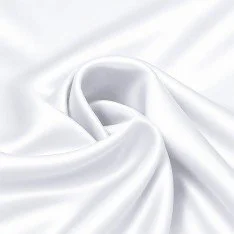 Stretch Satijn Stof Wit