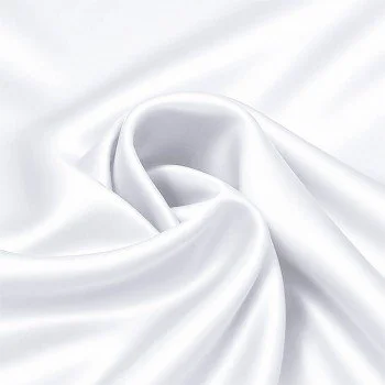 Tessuto Di Raso Stretch Bianco