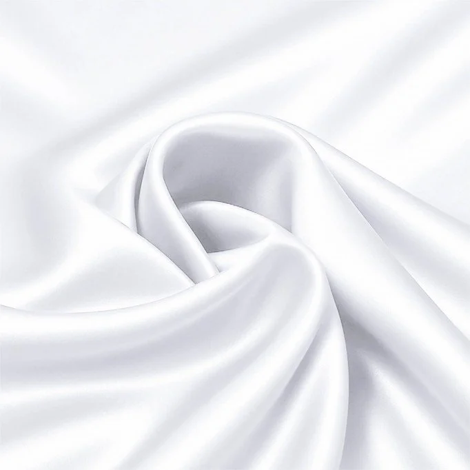 Stretch Satin Stoff Weiß Stretch Satin Stoff Weiß - (Modestoffe)