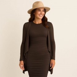 Dzianina Bambusowy Jersey Czekoladowy Brąz Dzianina Bambusowy Jersey Czekoladowy Brąz