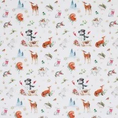 Jersey Cotton Fabric Digital Print - Christmas Animals Jersey Cotton Fabric Digital Print - Christmas Animals