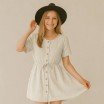 Lightweight Linen Viscose Slub Fabric Natural Melange - (Fashion Fabrics)