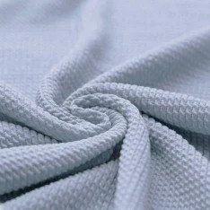 Tessuto Jersey Motivi a Treccia Mini Blu Acciaio Tessuto Jersey Motivi a Treccia Mini Blu Acciaio