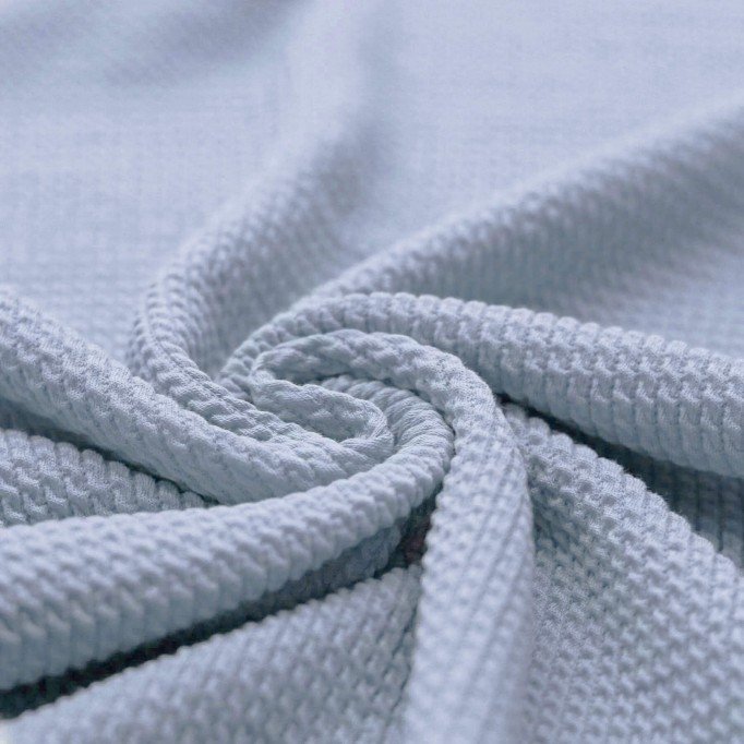 Mini Zopfmuster Jersey Stoff Stahlblau - (Jersey Stoffe)