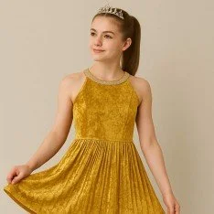 Velour De Panne Stof Goud Velour De Panne Stof Goud