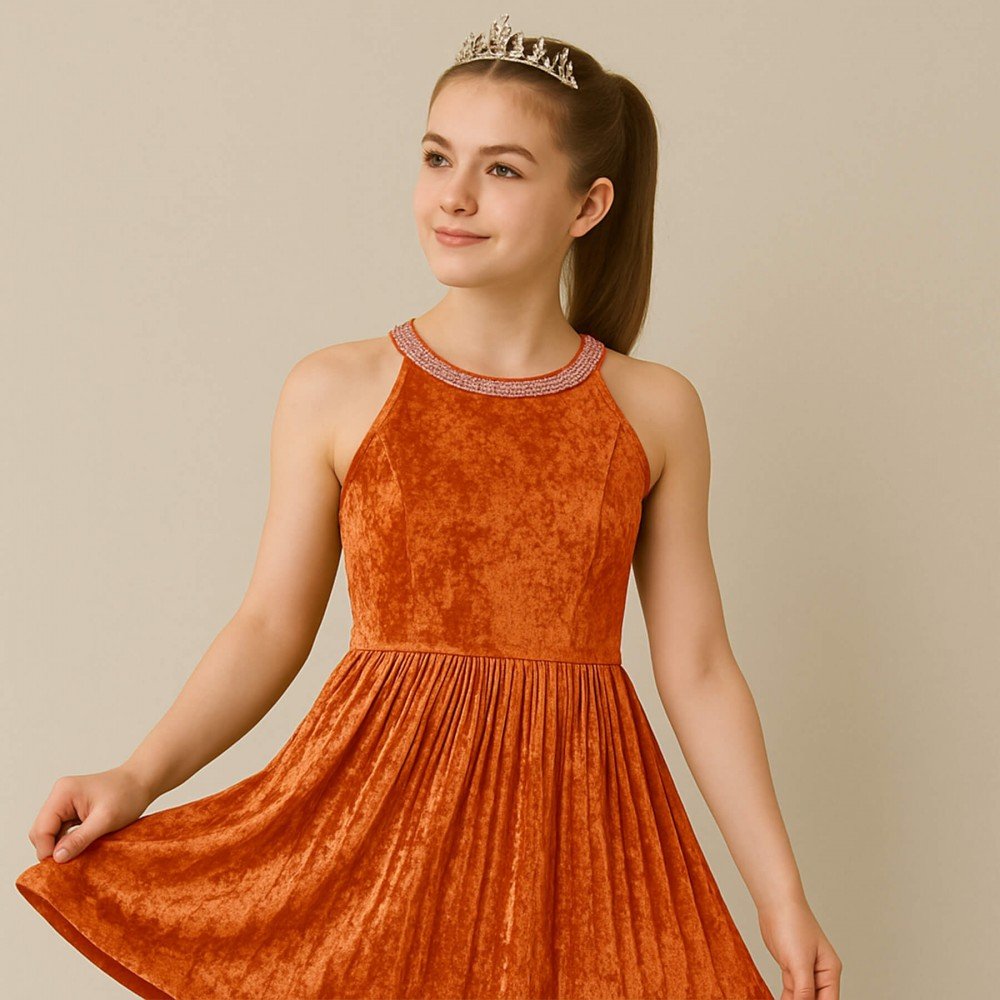 Panne Velvet Fabric Rust Orange Panne Velvet Fabric Rust Orange