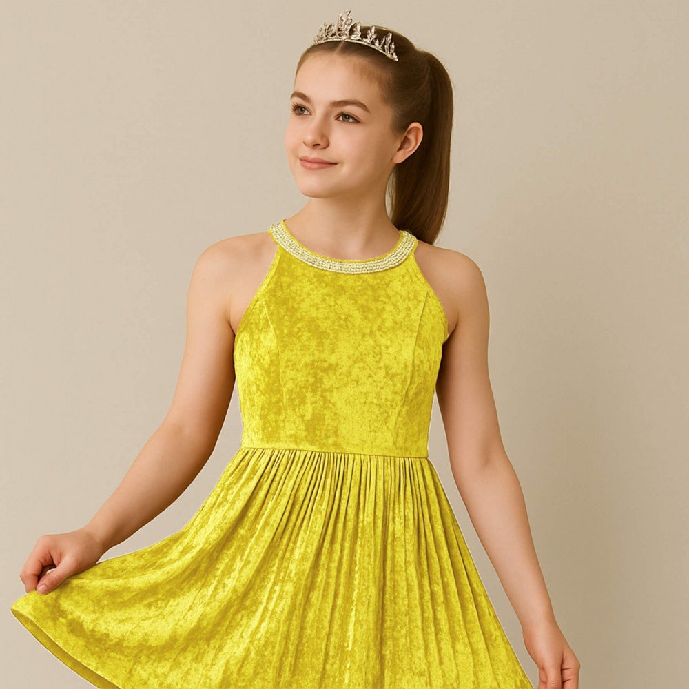 Panne Velvet Fabric Yellow Panne Velvet Fabric Yellow