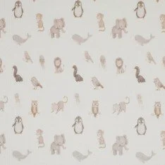 Tissu Maille Tricot Côtelé - Animaux Nouveau-Nés