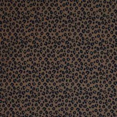 Rib Jersey Stof Bedrukt - Luipaardprint Bruin Rib Jersey Stof Bedrukt - Luipaardprint Bruin
