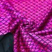 Hologramm Lycra Stoff (Meerjungfrau Schuppen) Fuchsia - (Tanz Stoffe)