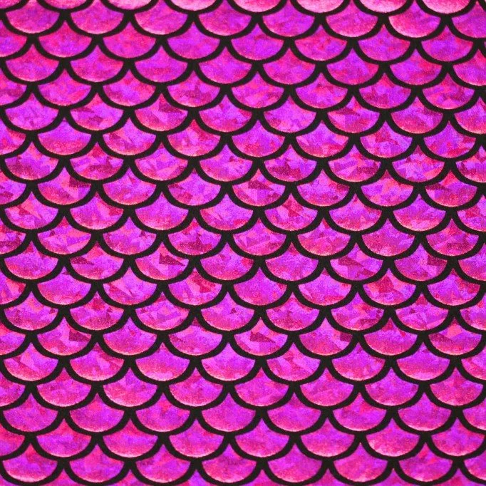 Tessuto Olografico Lycra (Scaglie Di Sirena) Fucsia - (Tessuti Di Danza)