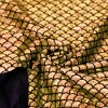 Hologram Lycra Fabric (Mermaid Scales) Gold