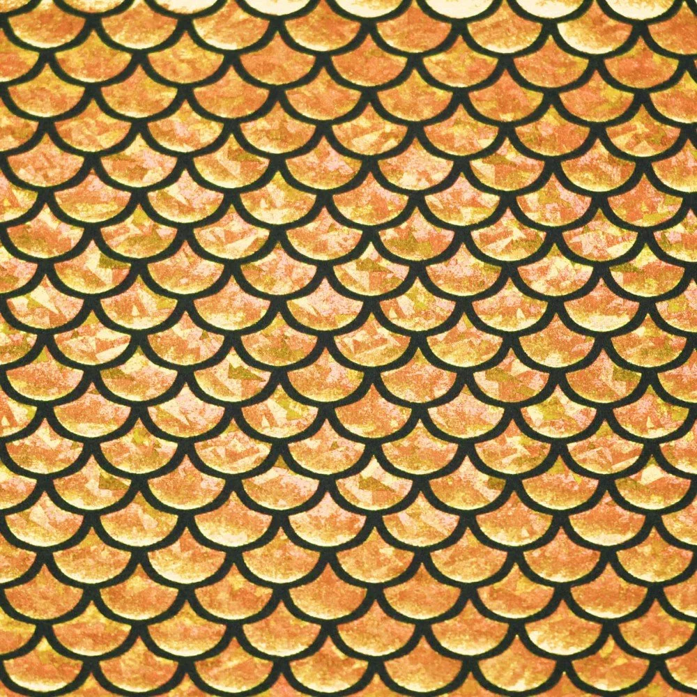 Tessuto Olografico Lycra (Scaglie Di Sirena) Oro Tessuto Olografico Lycra (Scaglie Di Sirena) Oro - (Tessuti Di Danza)