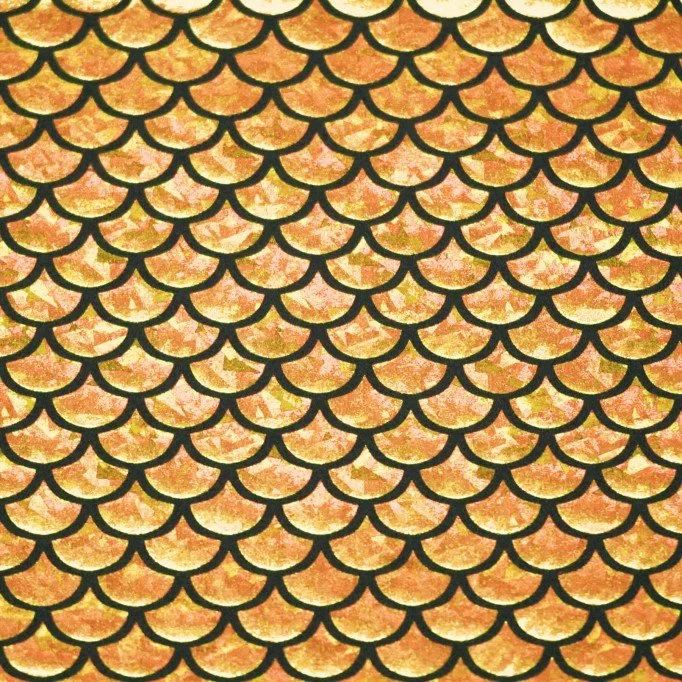 Tessuto Olografico Lycra (Scaglie Di Sirena) Oro - (Tessuti Di Danza)