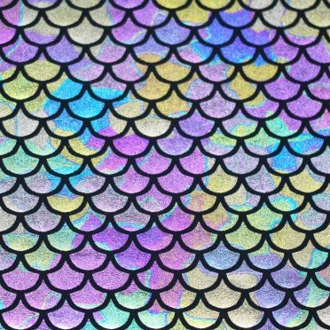 Hologram Lycra Fabric (Mermaid Scales) Rainbow - (Dance Fabrics)