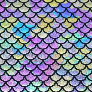 Tkanina Lycra Holograficzna (Łuski Syrenki) Tęcza Tkaniny Taneczne
