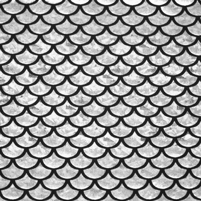 Hologram Lycra Fabric (Mermaid Scales) Silver - (Dance Fabrics)