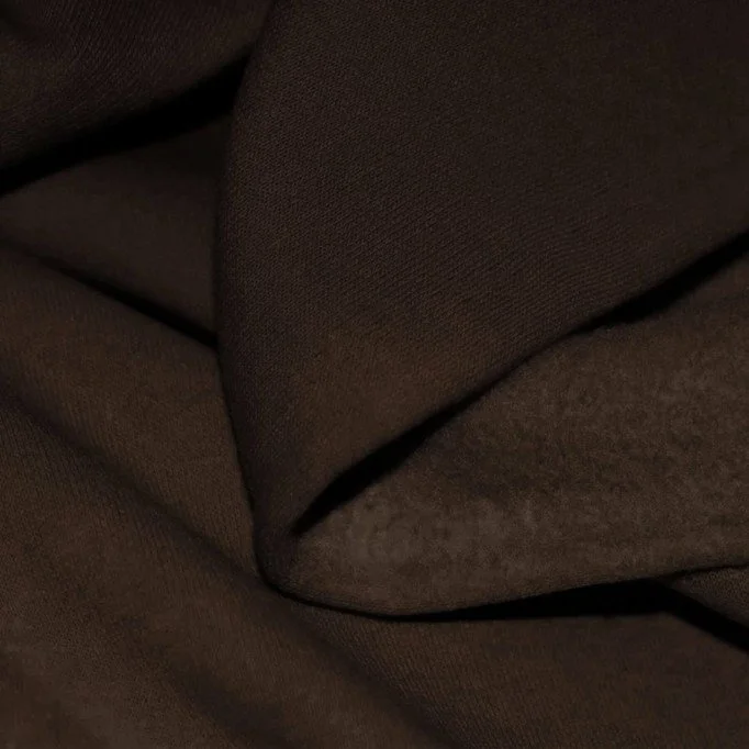Tissu Sweat Molleton Brun Chocolat - (Tissu Sweat Molleton)