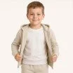 Tessuto Felpa Cotone Beige Chiaro - (Tessuti Felpa Cotone (Rovescio Garzato) )