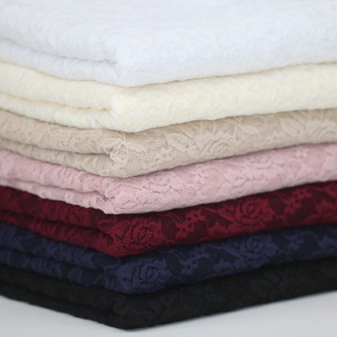 Tessuto Pizzo Stretch Ecru - (Pizzo Tessuto)