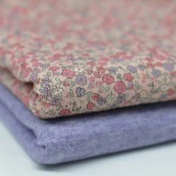 Tessuto Jersey Di Cotone Costine - Bel Fiore Argilla Rosa Tessuto Jersey Di Cotone Costine - Bel Fiore Argilla Rosa