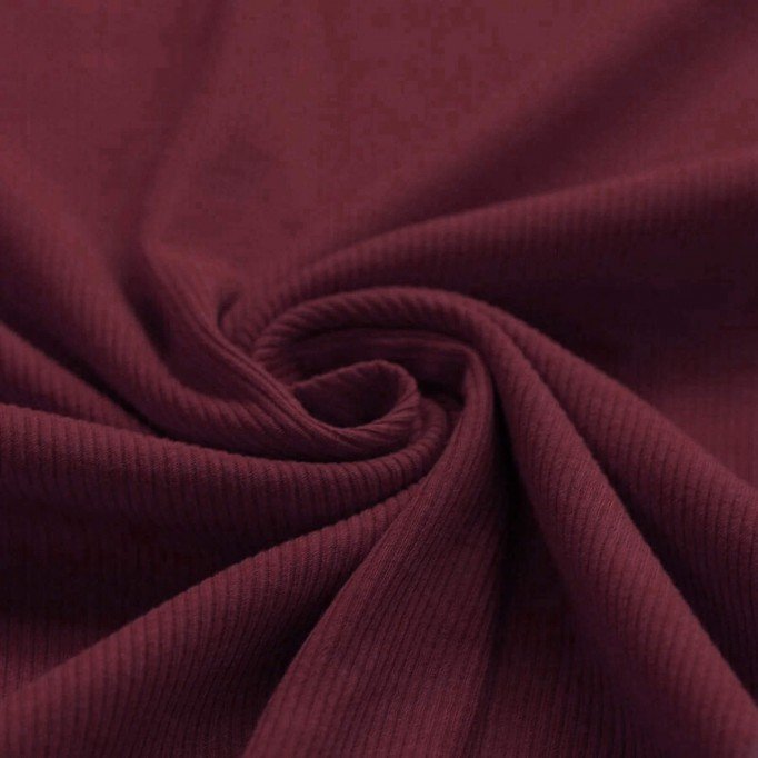 Rib Knit Jersey Fabric Bordeaux - (Jersey Fabrics)