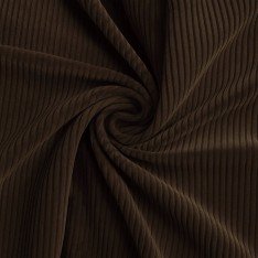 Tissu Velours Côtelé Stretch 6 Wales Brun Chocolat