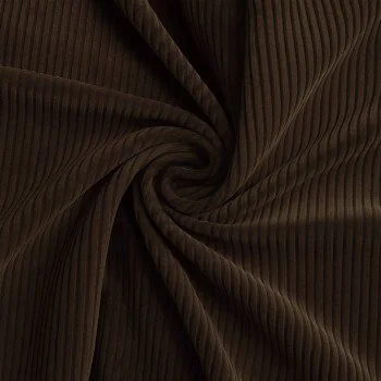 Corduroy Stretch Fabric 6 Wales Chocolate Brown