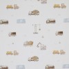 Cotton Poplin Digital Print - Construction Vehicles Beige
