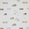 Poplin Katoen Digitale Print - Bouwvoertuigen Beige
