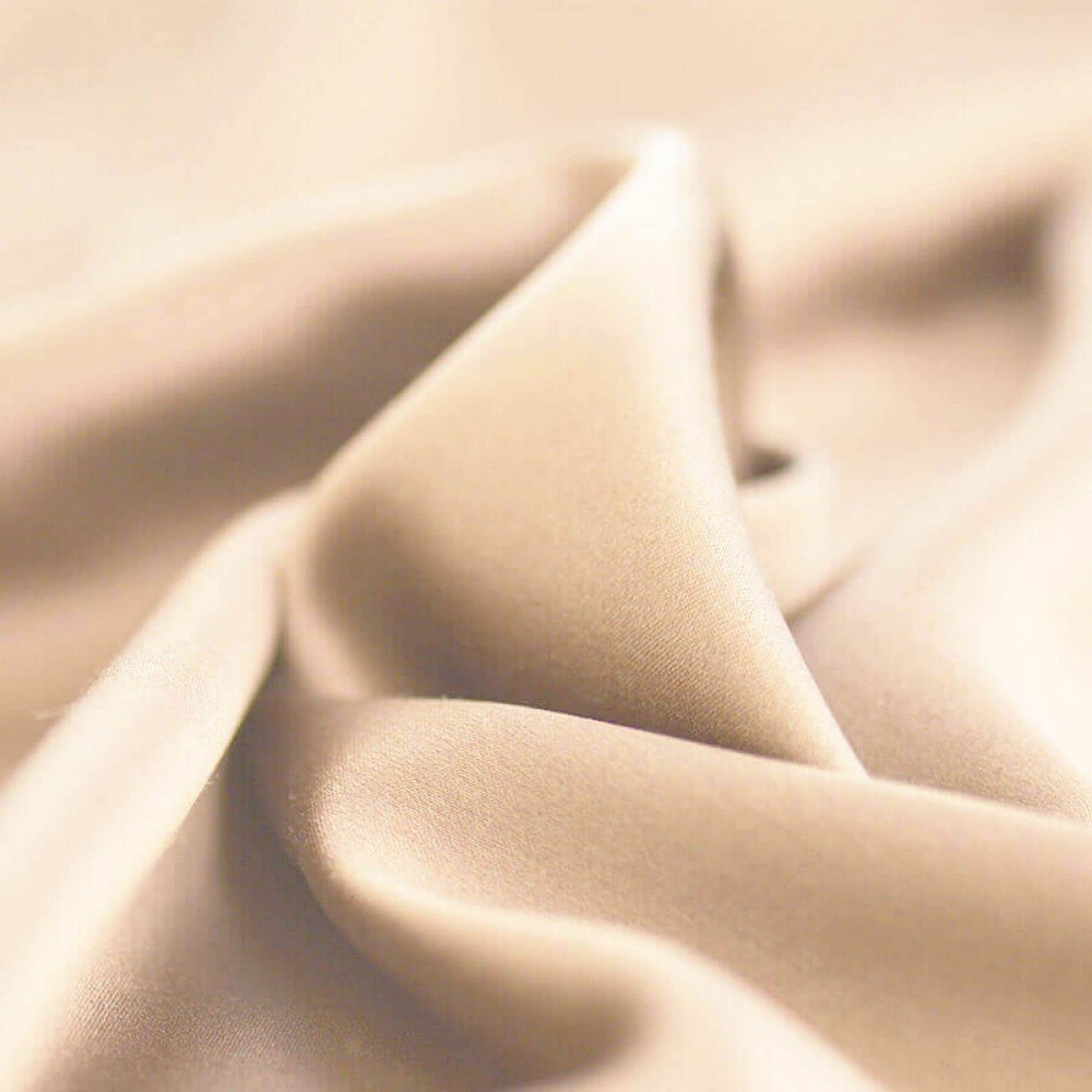 Tissu Satin Stretch De Luxe Beige Clair