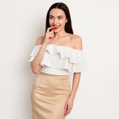 Stretch Satijn Stof Deluxe Licht Beige Stretch Satijn Stof Deluxe Licht Beige