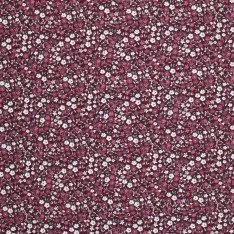 Dzianina Bawełniana Druk Cyfrowy - Ładny Kwiat Bordo