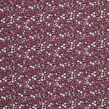 Jersey Coton Impression Numérique - Jolie Fleur Bordeaux
