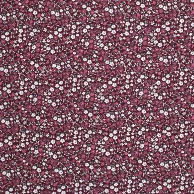 Bomuldjersey Digital Print - Smuk Blomst Bordeaux Bomuldjersey Digital Print - Smuk Blomst Bordeaux