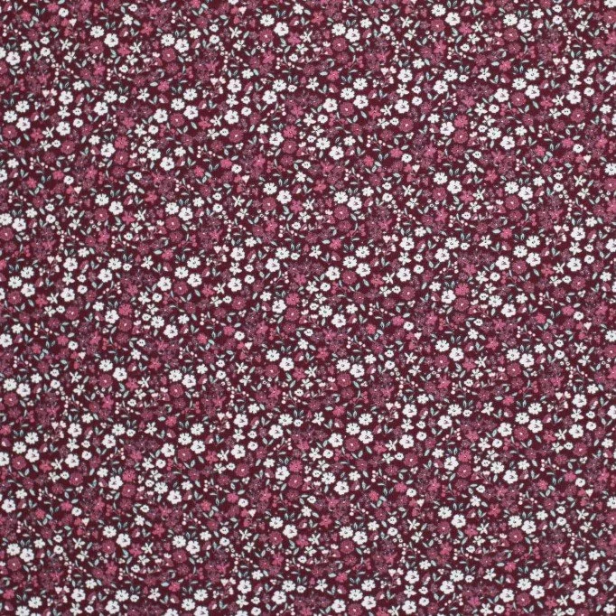 Jersey Coton Impression Numérique - Jolie Fleur Bordeaux Jersey Coton Impression Numérique - Jolie Fleur Bordeaux - (Jersey Coton Impression Numérique)