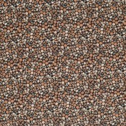 Baumwolljersey Digital - Hübsche Blume Braun