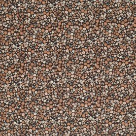 Baumwolljersey Digital - Hübsche Blume Braun