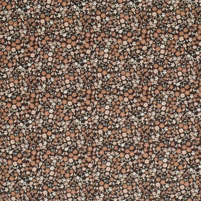 Jersey Coton Impression Numérique - Jolie Fleur Brun Jersey Coton Impression Numérique - Jolie Fleur Brun - (Jersey Coton Impression Numérique)