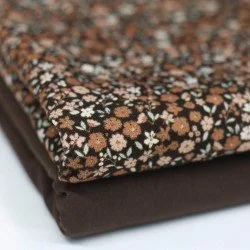 Jersey Coton Impression Numérique - Jolie Fleur Brun Jersey Coton Impression Numérique - Jolie Fleur Brun