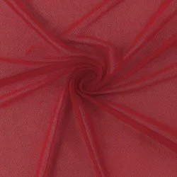 Mesh Fabric Stretch Dark Red