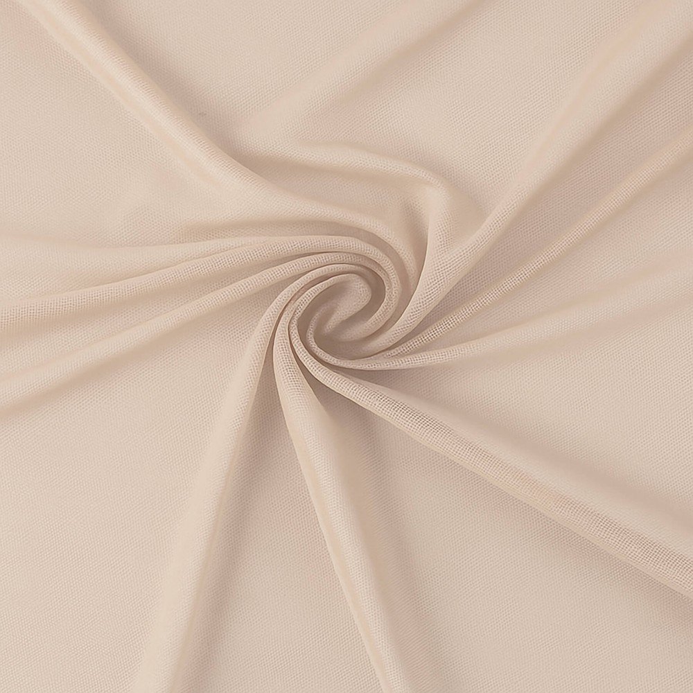 Tessuto Mesh Bielastico Beige Chiaro